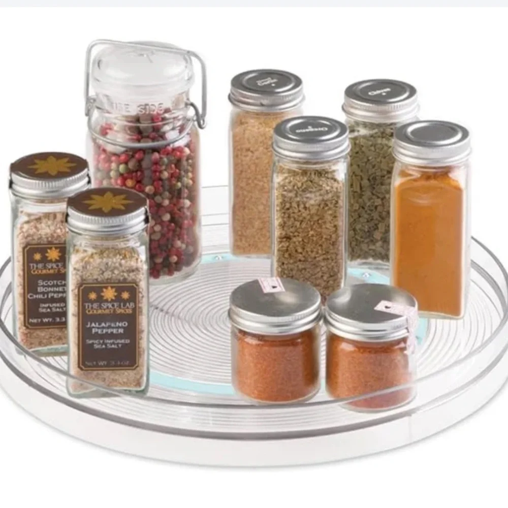 MasterChef Round Plastic Clear  Turntable Food Storage Container‎ for Kitchen - Picture 9 of 10